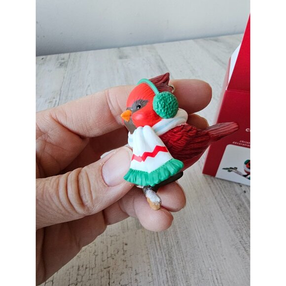 Hallmark cozy critters 4th Cardinal bird ornament 2020 Xmas tree new - Picture 3 of 8